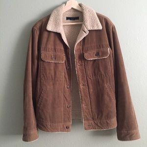 Coats | Mens Corduroy Shearling Jacket 